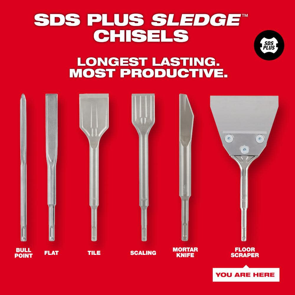 Milwaukee sds sales plus floor scraper