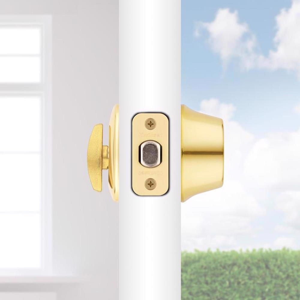 Kwikset 660 Metal Deadbolt Polished Brass, large image number 3