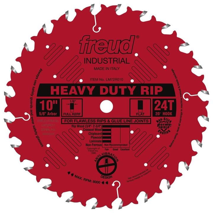 Freud 10in Heavy-Duty Rip Blade with Perma-SHIELD Coating