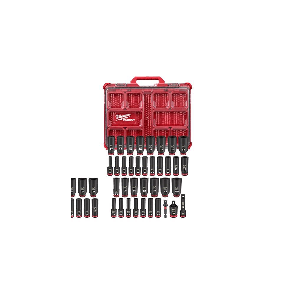 Milwaukee M18 Wrench Bare 36 Piece Socket Set 2 Drawer Tool Box Bundle Mil000011366 Sansujyuku sansujyuku.com