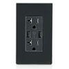 Leviton 20A 125V Black Combination Duplex Receptacle/Outlet, small image number 3