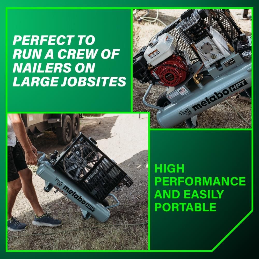 Metabo HPT The Tank XL Wheelbarrow Compressor 9 Gallon Gas, large image number 6