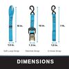 Tie Down 1.5 Inch x 8 Ft 5208 Lbs Blue Ratchet Strap, small image number 4