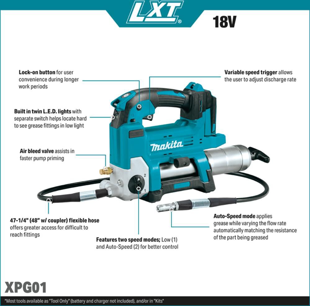 Makita 18V LXT Grease Gun Lithium Ion (Bare Tool), large image number 2