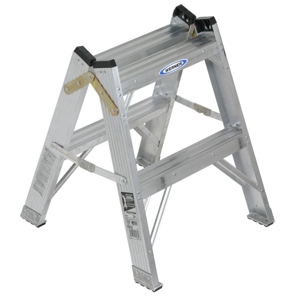 Werner 2 Ft. Type IA Aluminum Twin Step Ladder, large image number 1