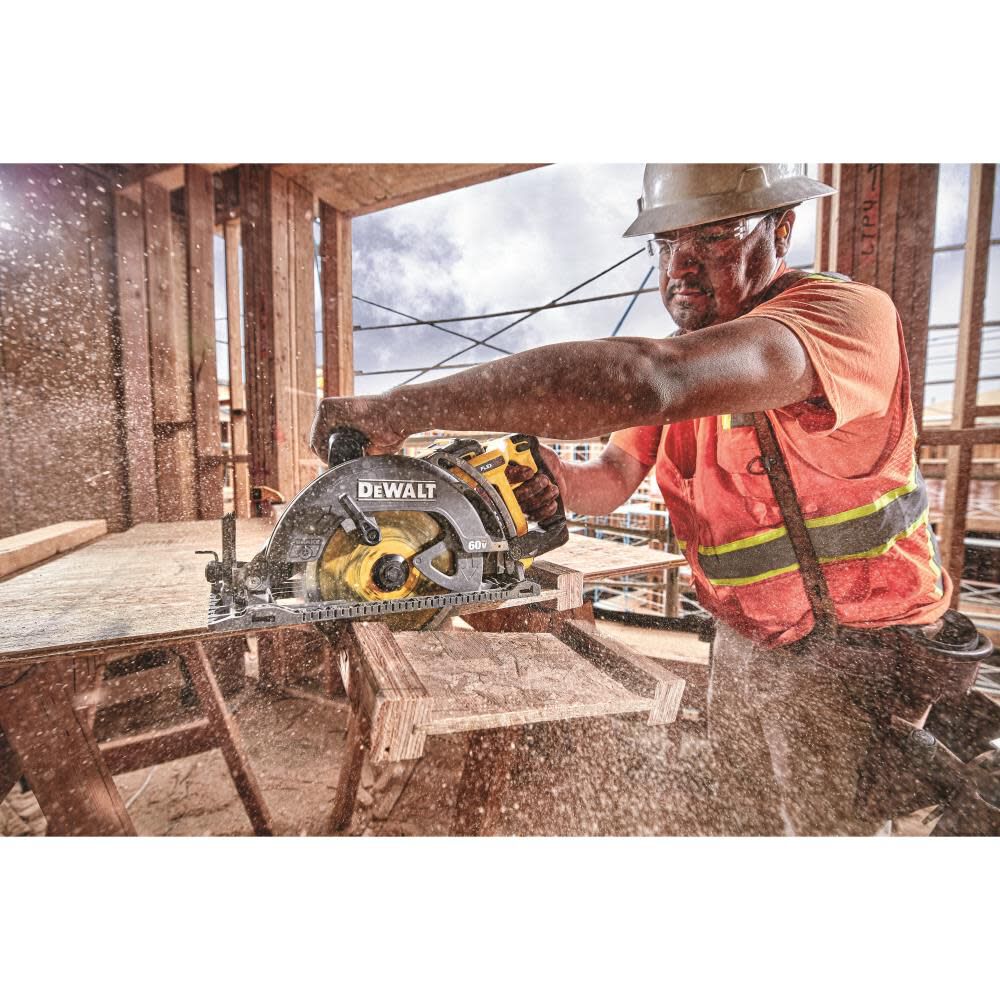 DEWALT FLEXVOLT 60V MAX 7 1 4 Worm Drive Style Saw 9.0Ah Battery Kit DCS577X1 Acme Tools