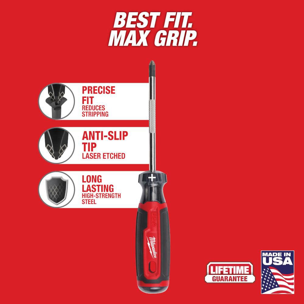 Milwaukee Cushion Grip Screwdriver Set (USA), 2 Piece, large image number 2