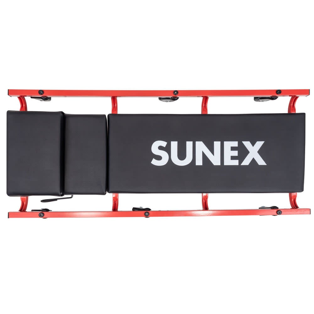 Sunex 6 Caster Creeper with Adjustable Headrest Black & Red, large image number 2
