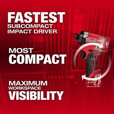 Milwaukee M12 FUEL 1/4inch Hex Impact Driver Reconditioned (Bare Tool), large image number 1