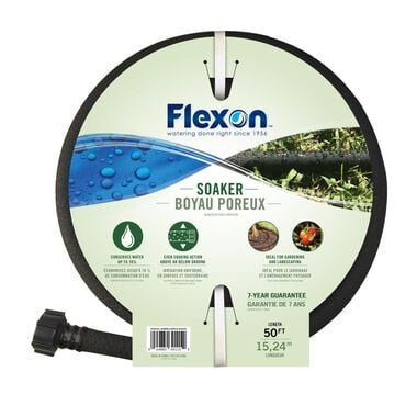 Flexon WS50 Weep & Soaker Hose All Rubber 50' 1/2in