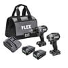 FLEX Hammer Drill with Turbo Mode and Quick Eject Impact Driver Combo Kit, small image number 1