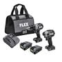FLEX Hammer Drill with Turbo Mode and Quick Eject Impact Driver Combo Kit