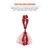 Ergodyne 3420 Red Swiveling Glove Clip Holder Dual Clips, small image number 4