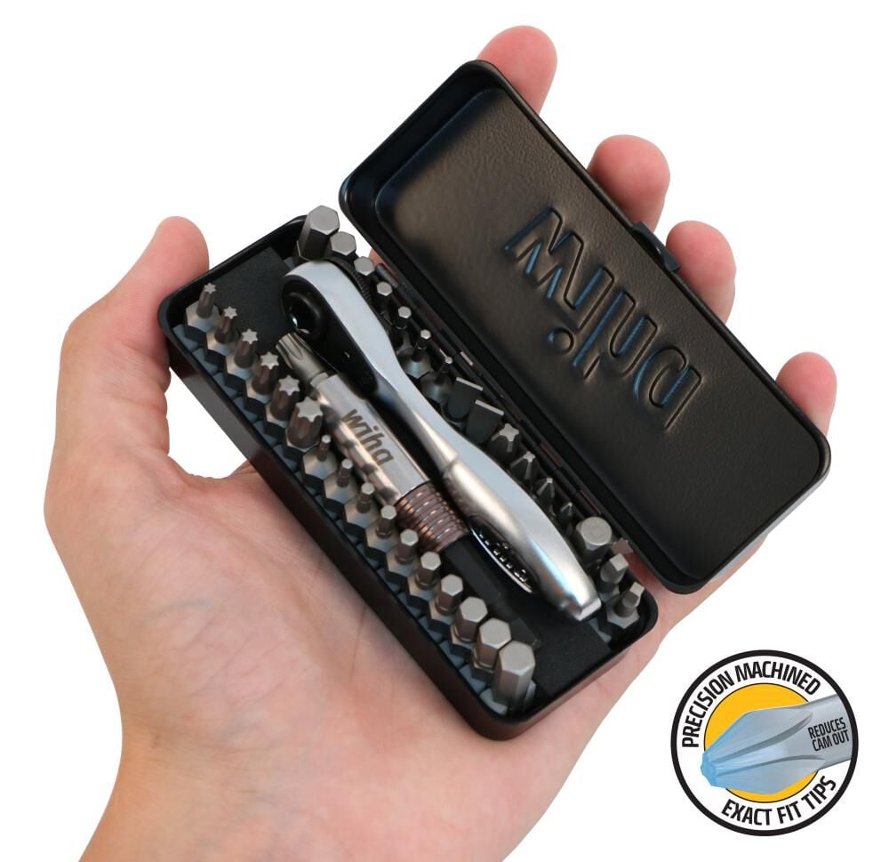 Wiha 1/4inch Revs Ratchet and Bit Set 35pc, large image number 6