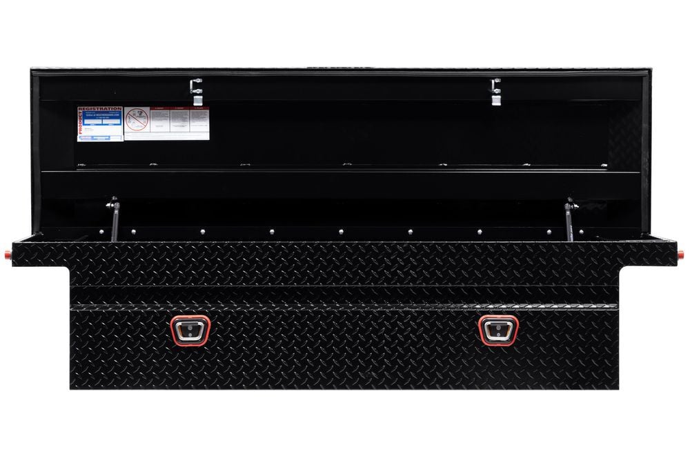 Weather Guard Saddle Box Aluminum Full Low Profile Gloss Black, large image number 2