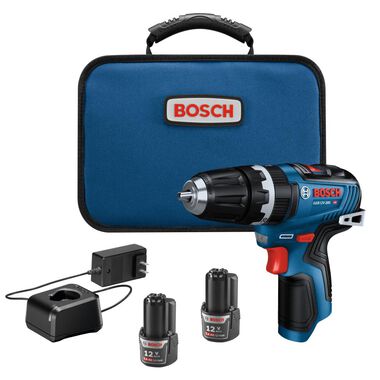 Bosch 12V Max 3/8in Hammer Drill/Driver Kit with 2 2.0 Ah Batteries, large image number 0