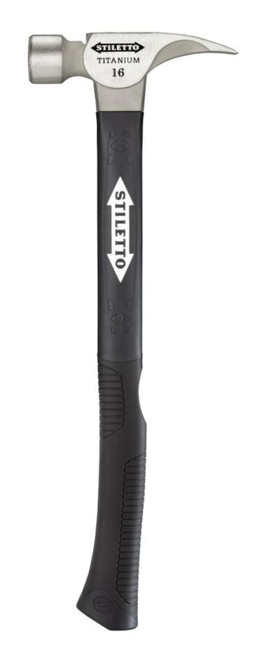Stiletto 16 oz Titanium Smooth Face Hammer with 18 in. Hybrid Fiberglass Handle