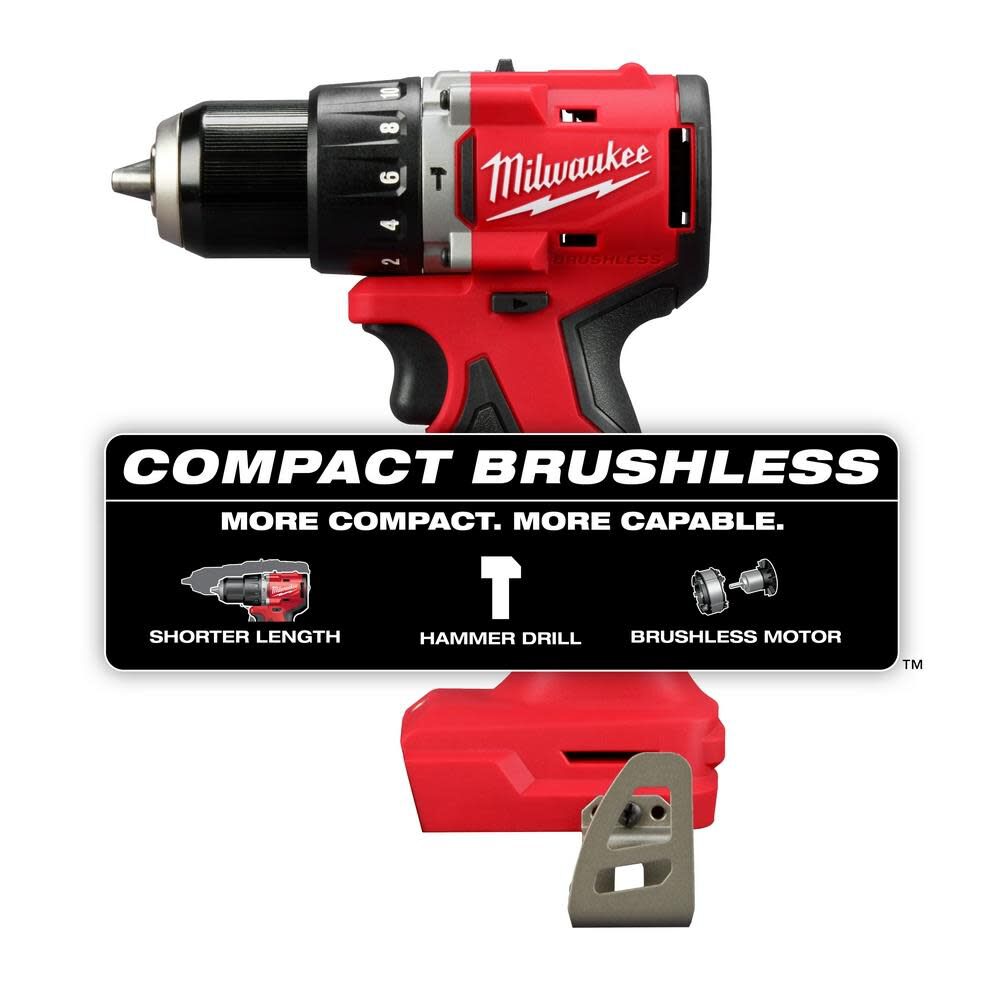 Milwaukee M18 Compact 1 2 In Hammer Drill Driver Bare Tool 3602 20 simolary.com 16 Milwaukee M18 Compact 1 2 In Hammer Drill Driver Bare Tool 3602 20 - Image 2