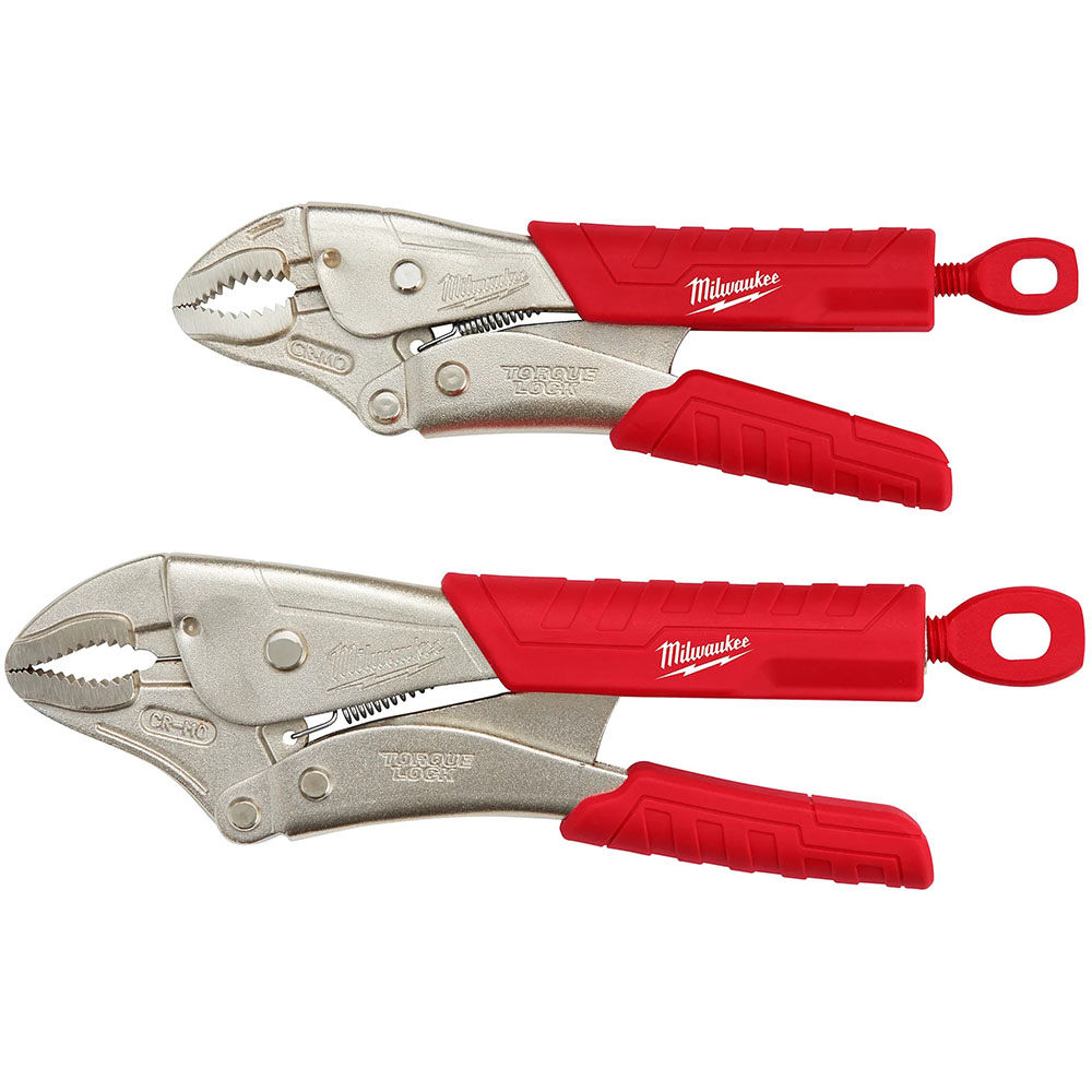 Milwaukee Curved Jaw Pliers Tool Set 2pc - 48-22-3402