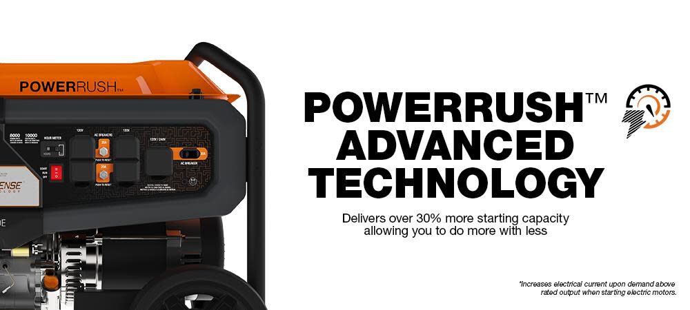 Generac GP Series 8,125 Watt Gas Powered 49-State Portable Generator with COsense Technology, large image number 9