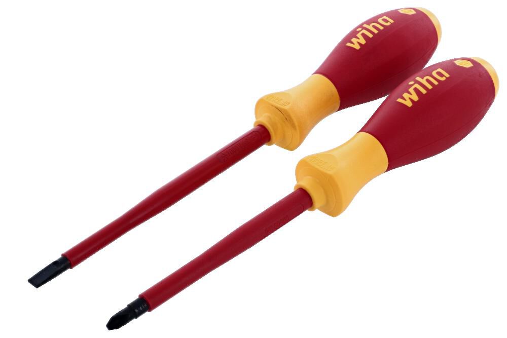 Wiha Insulated SoftFinish Slotted & Phillips Screwdriver Set 2 Piece, large image number 3