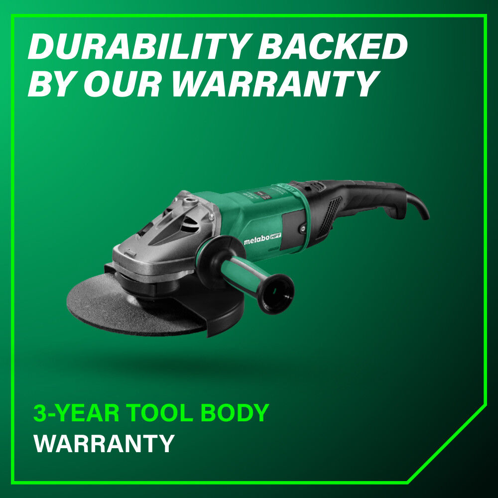 Metabo HPT Pro Series W 24-230 MVT 9 Inch Angle Grinder, large image number 12