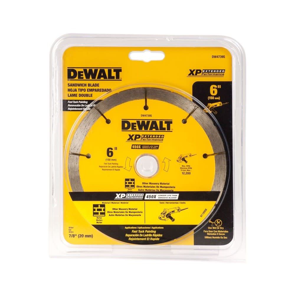 DEWALT 6 Inch x 0.25 Inch XP Sandwich Tuck Point Blade Bundle, 5 Pieces, large image number 3