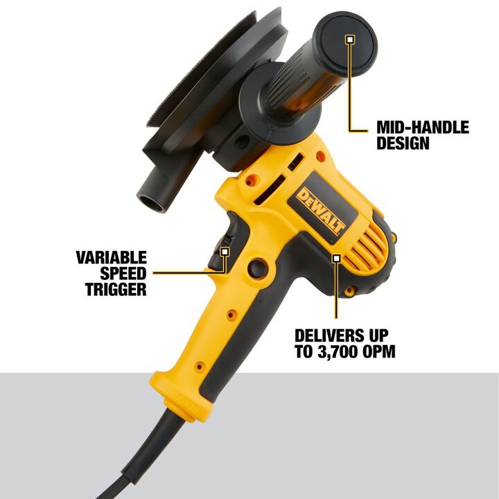 DEWALT 5 In. VSR Disc Sander with Dust Port, large image number 4