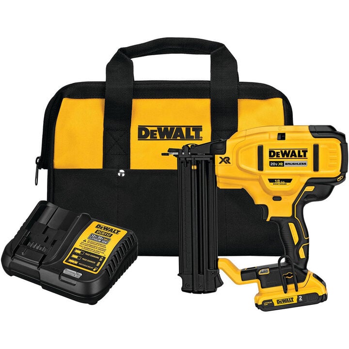 DEWALT 20 V MAX XR 18 Gauge Brad Nailer Kit