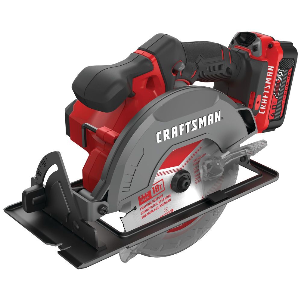 CRAFTSMAN V20* Cordless 6-1/2 Inch Circular Saw 1 Battery Kit, large image number 11