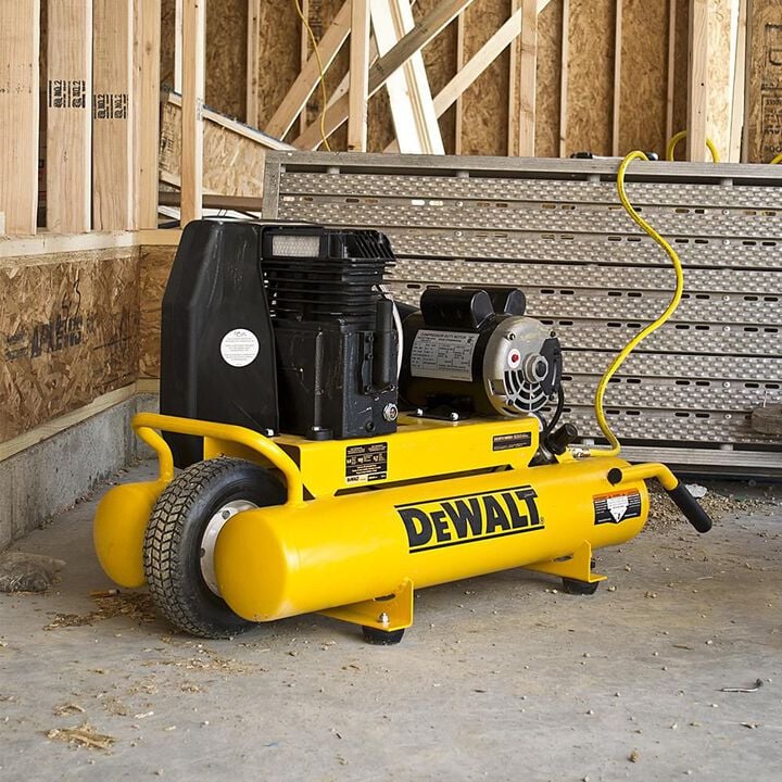DEWALT 8 Gallon Portable 155 PSI Electric Twin Tank Wheelbarrow Air Compressor, large image number 7