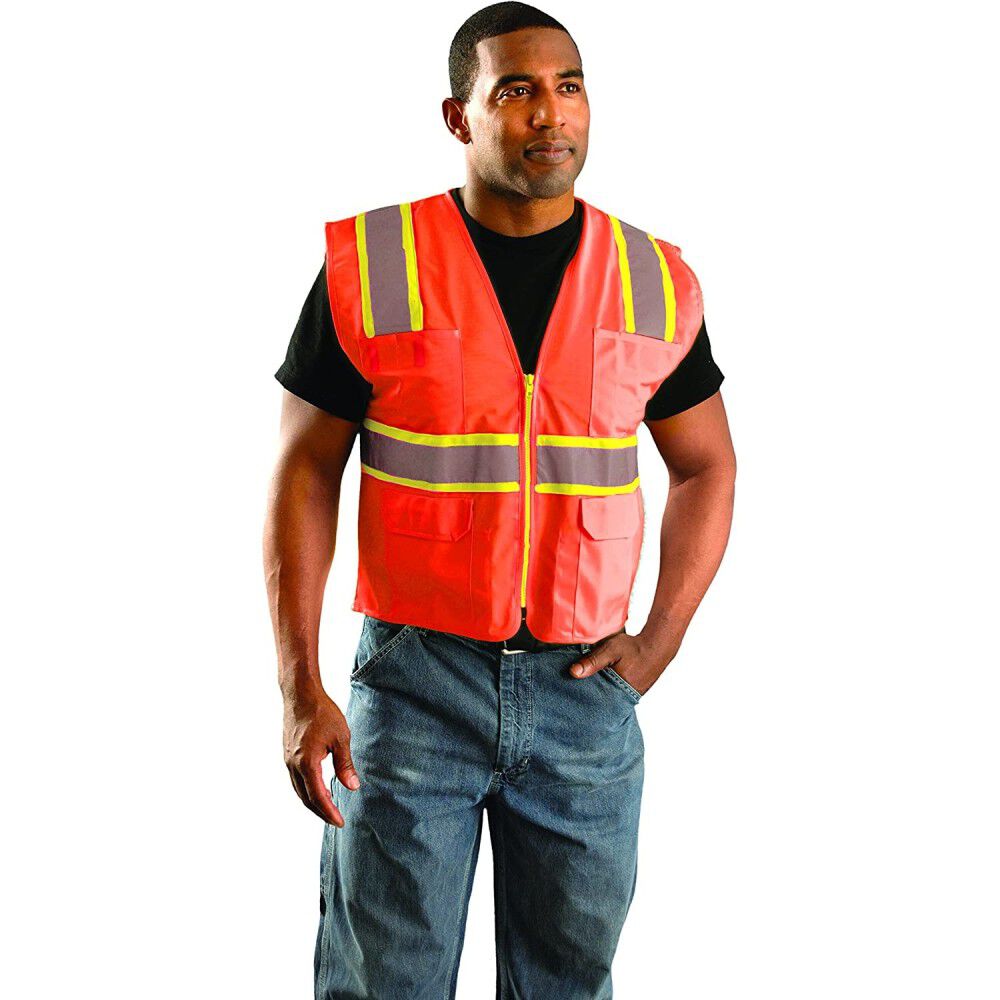 Occunomix Surveyor Safety Vest Orange High Visibility Classic Mesh XL, large image number 3