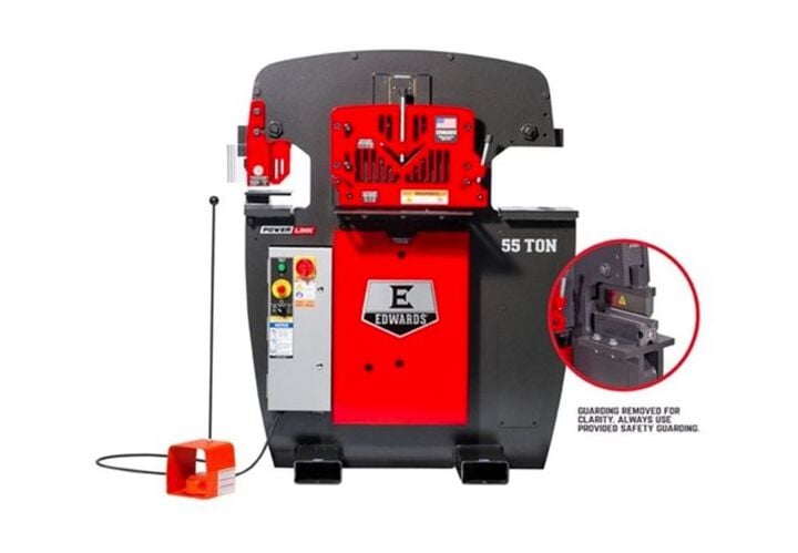 Edwards 230V 1 Phase 55 Ton Ironworker with 10in Brake