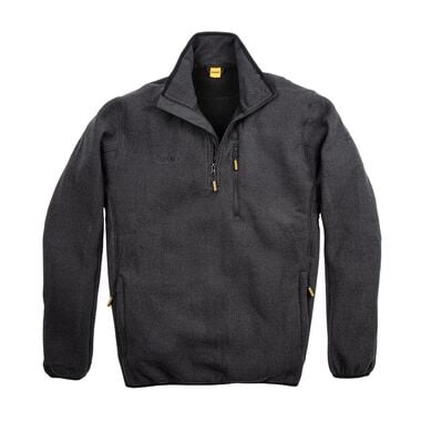 DEWALT 1/4 Zip Fleece Pullover Polyester Black 2X