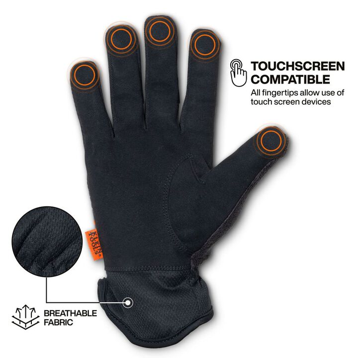 Klein Tools Lightweight General Purpose Gloves Black and Gray, large image number 2
