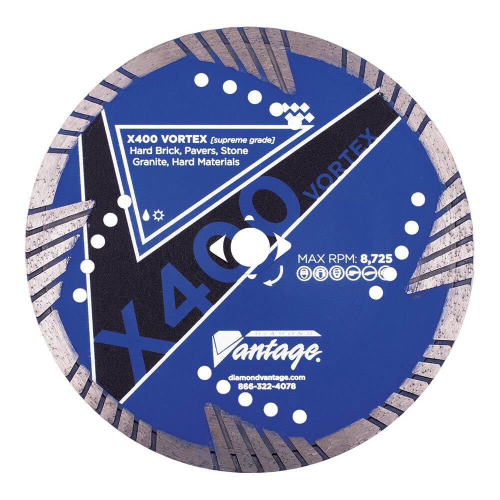 Diamond Vantage 6 Inch Segmented Diamond Mard Material Supreme Vortex Blade for Masonry, large image number 2
