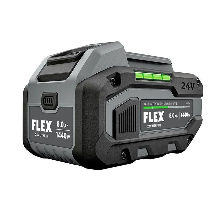 FLEX 24V 8Ah Lithium Ion Power Tool Battery Pack with Fuel Indicator, large image number 1