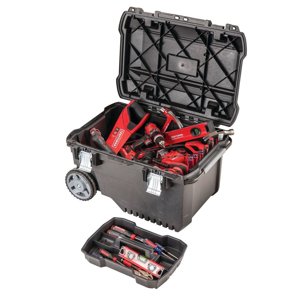 CRAFTSMAN 29 Inch Wheeled Lockable Tool Box 24 Gallon
