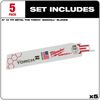 Milwaukee 6 in. 14 TPI THE TORCH SAWZALL Blades 5PK, small
