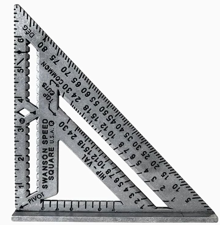 Swanson Tool Speed 7 1/4 Inch Length x 7 Inch Width Square with Blue Book