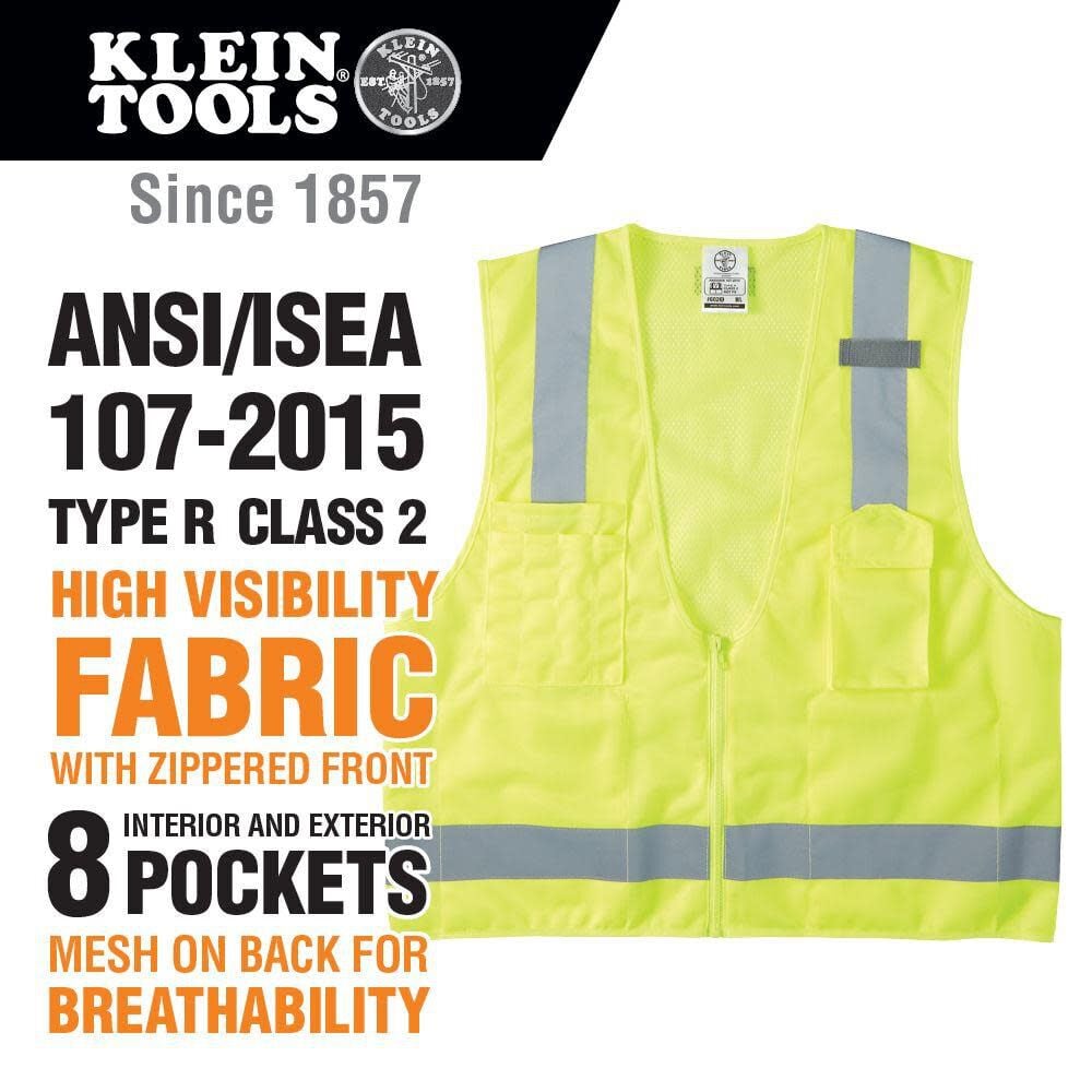 Klein Tools High-Visibility Safety Vest - XL, large image number 2