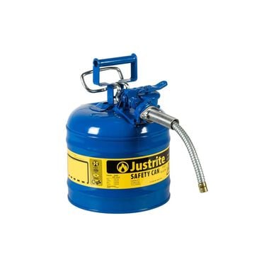 Justrite 2 Gal Steel Safety Blue Kerosene Can Type II