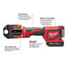 Milwaukee M18 Short Throw Press Tool Kit with Viega PureFlow Kit with 3/8 Inch and 5/8 Inch Viega PureFlow Jaws Bundle, small image number 3