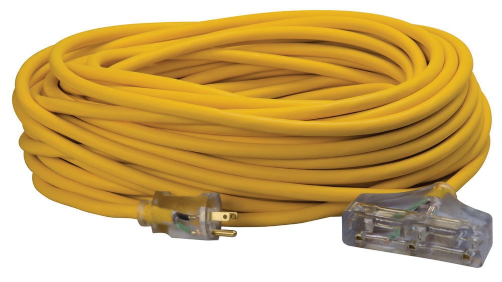 Southwire SJEOW Cold Weather 3 Outlet Extension Cord 100 Ft 12/3, large image number 1