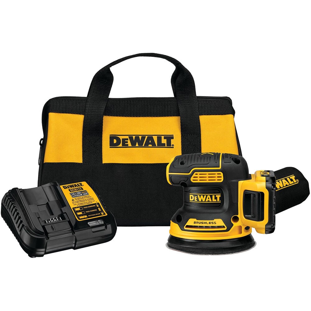 DEWALT 20V MAX XR 5 in Cordless Random Orbital Sander Kit (2.0Ah Battery) - DCW210D1