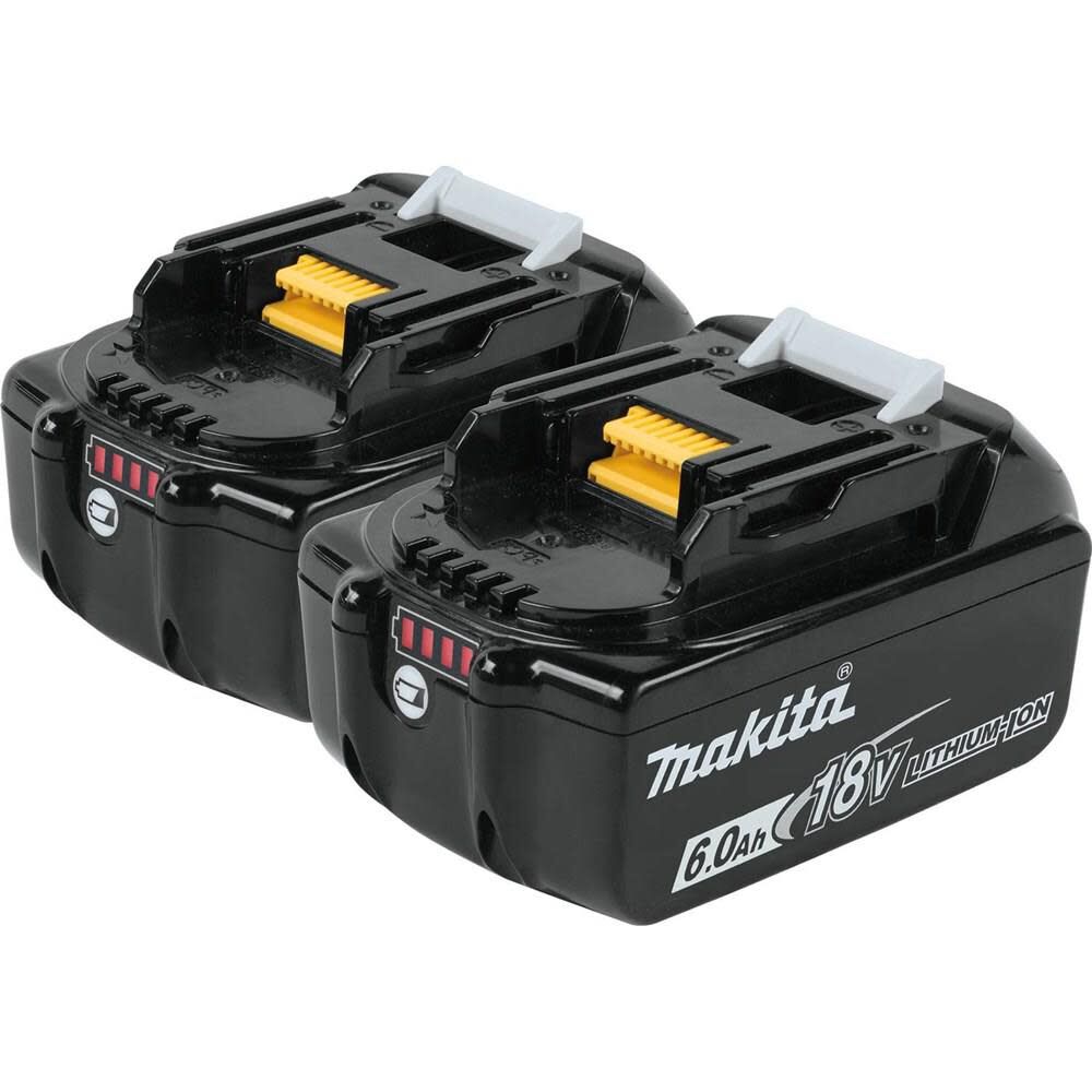 Makita 18V LXT 6.0 Ah Lithium-Ion Battery 2-Pack BL1860B-2 - Acme 