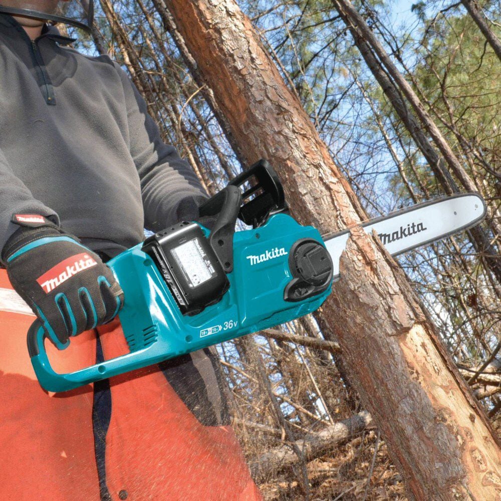 Makita 18V X2 (36V) LXT Lithium-Ion Brushless Cordless 16in Chain Saw Kit (5.0Ah), large image number 3