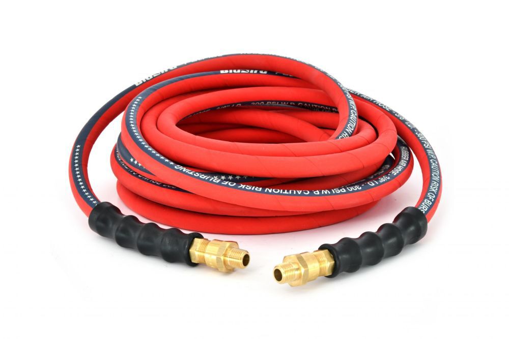BluBird 1/2 Inch X 25 Ft. Patriot Pro Rubber Air Hose Assembly, large image number 6