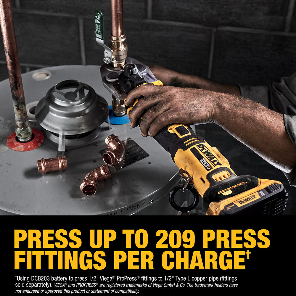 DEWALT 20V 1/2 in to 1-1/4 in Compact Press Tool Kit, large image number 7