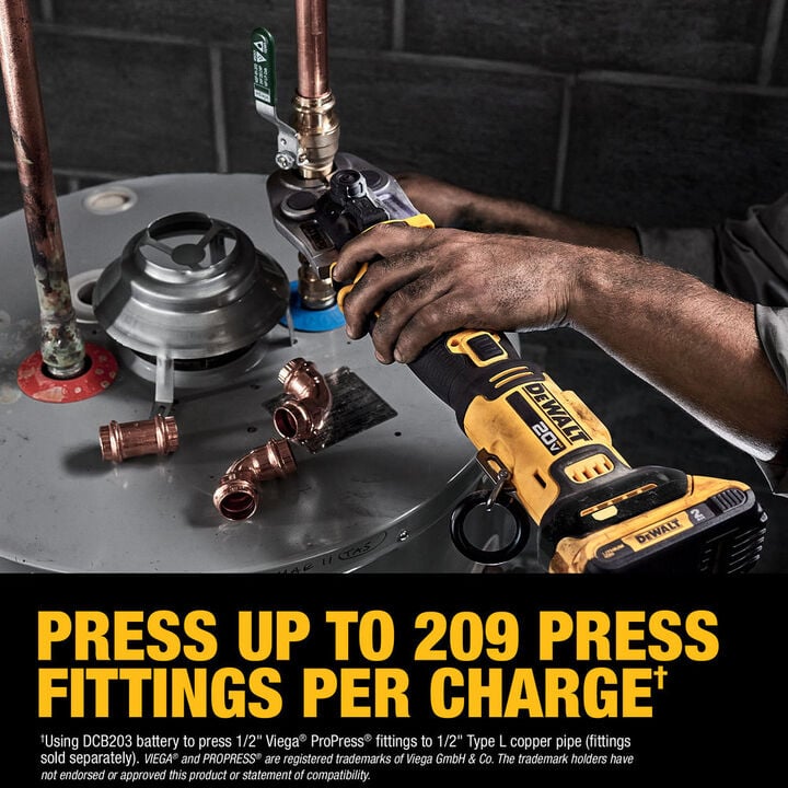DEWALT 20V 1/2 in to 1-1/4 in Compact Press Tool Kit, large image number 6